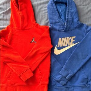 Nike and Jordan Kids Hoodies - Blue and Red